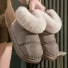 Stivali da donna scarpe di cotone per pelliccia per il tempo libero inverno antiscizzi caldi all'aperto impermeabile addensato scarponi da neve per coppia donna corta stivale corto
