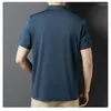 Polos pour hommes T-shirt Polo 2024 Summer Mulberry Soie Revers Wear Solid Color Top Luxury Tees