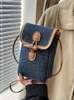 أكياس الكتف 2024 تصميم متخصصة Crossbody Bag Denim Fabric Hight Women's Mobile Adhicle Contraving Mini