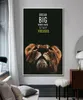 Affiches et imprimés d'art avec lettre de petit Lion, citation de motivation, peinture sur toile d'animaux sauvages, minimalisme, tableau d'art mural, décoration de maison, 4473892