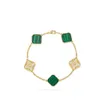 Pulseira da sorte banhada a ouro 18K para mulheres pulseiras brancas/pretas/vermelhas/verdes pulseiras fofas com elos joias presentes na moda para mulheres adolescentes
