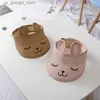 Breite Krempe Hüte Eimer Hüte Kinder Str Hut Sommer Hut Baby Mädchen Jungen Kinder Sonnenschutz Hut Top Cartoon weiche Kissen Sonnenhut Strand Hut Y240319