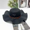 Casquette de mode Chapeau tricoté Femmes Designer Chapeau de paille à volants pour hommes Femme Large Brim Caps Seau d'été Chapeaux de plage en plein air 8 Styles Epacket CYG24031505-6