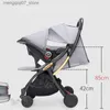 Barnvagnar# baby barnvagn 3 i 1 hög vy fyra hjul barnvagn vikbar stötdämpning baby barnvagn med baby komfort barn vagn l240319