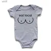 Rompers Breastfeeding Eat Local Newborn Baby Bodysuits Funny Cotton Baby Summer Short Sleeve Jumpsuit Casual Boys Girls Onesie ClothesC24319