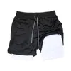 Anime Gym Shorts Mężczyźni 2 w 1 Manga Drukuj Szybki trening suchy Krótki spodnie Summer Fitness Running Camo Performs Sports 240308