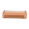 Beard Comb Kit for Men Wooden with PU Leather Case Brush Care Pocket Men's Hair Peine