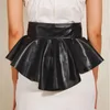 Women's Shapers Black Corset Waist Belt For Women Tie Waspie Dress Wide Lace-up Hourglass Body Shaper Costume