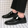 Sacos de sapatos para homens vestido casual sapatos de casamento masculino designer de luxo do escritório de verão clássico tênis de crocodilo preto clássico para homens