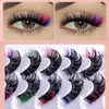 Nouveau 7 paires de maquillage de cils Doux et moelleux 8D Vison Faux Cils épais Main curl Vison Cils Couleur Artificielle Curvy Épais Curl Cils en gros