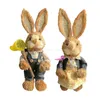 Party Decoration 1/2 Pieces Straw Easter With Clothes Po Props Crafts Figurine