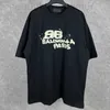 Męskie koszulki projektant prawidłowa wersja Wysokiej jakości B Family 23ss Mash Mash Classic BB Letter ręcznie malowany graffiti krótki rękaw luźne unisex styl 6SJN