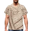 Men's Casual Shirts Polynesian Tribal Loose Fit Hawaiian Shirt Traditional Pacific Tapa Cloth Melanesia Samoa For Men