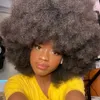 Perruques synthétiques Perruques de Cosplay perruque Afro haute bouffée avec frange perruques courtes BoB noir Ombre cheveux synthétiques pour les femmes fête danse femme Kinly Culr perruques 240328 240327