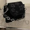 Umhängetaschen für Damen, trendige Umhängetasche, bedruckt, Dame, elegant, PU-Schulranzen, Temperament, schlichtes Design, abnehmbare quadratische Mini-Handtaschen