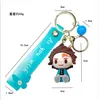 Nieuwe Cartoon Ghost anime Slayer Sleutelhanger Leuke Epoxy Pop Autosleutel Hanger Schooltas Ornament Klein Cadeau