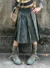 スカート女性2000年代ハラジュクファッションジャンミディスカートデニムミディプリーツアインラインスカートダークアカデミアY2Kプレッピー日本のグランジギャルnewl2403