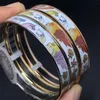 Bangle stainless steel gold buckle bracelet Paintings Enamel Bracelets fashion jewelry men and women bracelets 18cm