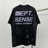 Verkliga foton tshirt män kvinnor brev trycker t-shirts överdimensionerade streetwear tees