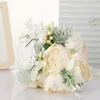 Kwiaty dekoracyjne bukiet ślubna dekoracja domowa symulacja ślubna koreańska sztuczna róża rzemiosła dekoracje ogrodowe