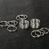 Keychains 10Pcs/lot 1.5x25mm Stainless Steel Never Fade Blank Round Double Loop Split Key Ring Connector For DIY Keychain Jewelry Making