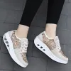 Shoes Lightweight Women Toning Shoes Lace Up Green Beige Ladies Slimming Flat Platform Swing Wedge Trainer Fitness Walking Sneaker