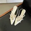 HBP Non-Brand 2024 Designer Frühjahr Neue Mode Schuhe Heels Talons Femmes Einfache Spitz Damen Sandalen