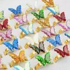 24 шт./лот, яркие акриловые бабочки, разноцветные кольца из нержавеющей стали для женщин, модные ювелирные изделия, подарок для вечеринки, размеры 7-10 240312