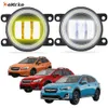 Led Angel Eyes DRL + Feux antibrouillard 30W/40W pour Subaru XV / Crosstrek 2012 2013 2014 2015 2016 2017 2018 2019 2020 avec lentille transparente Feux diurnes de voiture 12V Feu antibrouillard