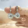 Orecchini pendenti originali in argento sterling 100% 925 con orecchini a cerchio con diamanti Moissanite da 3 carati certificati Gra per gioielli da donnaC24319