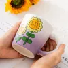 Mugs High Beauty Sunflower Home Breakfast Coffee Creative Ceramic Mug