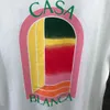 Casablanca verão masculino designer camiseta algodão solto casual camiseta alfabeto impressão camisa de manga curta moda casablanca street wear camiseta #29