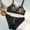 Bh Sets Elke Dag Franse Stijl Beha Voor Vrouwen Sex Zachte Push Up Gerthered Gratis Draad 3/4 B/C cup En Panty Meisje Ontluchter Set