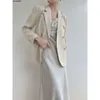 Chicroom Off White Suit Jacket pour femmes printemps et automne nouveau style de transport décontracté petit Z364 {catégorie}