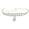 Choker moda błyszcząca rhineston przezroczysty woda kryształ kryształowy naszyjnik łańcuch kobiet