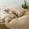 Sängkläder sätter 4st bomullsmuslinblommor med kudde skam
