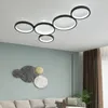 Chandeliers Modern LED Chandelier Remote Control Dimming For Living Room Dining Bedroom Kitchen Home Black Ceiling Lamp Light Fixture