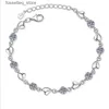 Braccialetti con ciondoli S925 Argento femminile Galvanotecnica Pt950 Platino 3,5 Moissan Diamante 1 pezzo per conto della consegna L240319