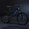 Cykel 24/26 tum mjuk svansram Mountain Bike DH dubbel axelgaffel MTB -cyklar 21/24/27/30 Speed ​​Bicycle Wheelset Outdoor Cykling