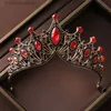 Tiaras Itacazzo Brautkopfbedeckung voller barocker Atmosphäre, geheimnisvolle schwarze Damen-Schönheitswettbewerb-Hochzeitskrone Y240319