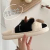 HBP Non-Brand Cows Fluffy Fur Slippers Women Winter Warm Closed Plush Home Slippers Flat Cute Animal Slides Shoes