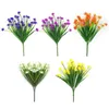 Decoratieve Bloemen 5 stks 7 Vorken Kunstmatige Gypsophila Paniculata Boeket Indoor Outdoor Simulatie Groene Planten Voor Thuis