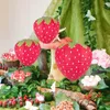 Decorazione per feste 1 set di lanterne per striscioni di carta con fragole con cake topper per bambini, forniture per il primo compleanno estivo