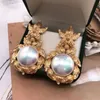 Boucles d'oreilles baroques en métal avec perles, bijoux de fête de mariage, style Boho, 240305