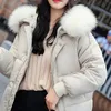 Delle donne Giù 2024 di Inverno Delle Donne Collo di Pelliccia Parka Giubbotti Moda Con Cappuccio Addensare Caldo Cappotto Imbottito Femminile Della Signora Outwear Giacca