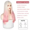 Perucas sintéticas peruca longa ondulada ombre peruca dourada peruca rosa feminino ahri kda cosplay médio cabelo natural peruca de fibra de alta temperatura 240328 240327