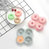 Moldes de cozimento Molde de silicone 4 cavidade donut criativo bolo antiaderente cozinhar ferramentas de cozimento decoração de biscoitos