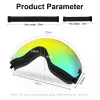 Goggles Phmax Ski Goggles Otg Anti Fog Black Snow Goggles TPU Frame UV Protection Snowboard Goggles for Men Women Adult Youth Gift Present