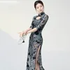 Etnische kleding Klassieke dans Verbeterde stretch Slanke look Cheongsam-jurk Kleding Chinese pasvorm Oefenprestaties