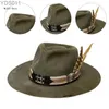 Wide Brim Hats Bucket Wool Cowboy Hat Magician Round Magics Show Headwear Masquerade Party Accessories Role Play Fedora 240319